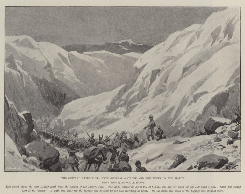 Die Chitral-Expedition, mit General Gatacre und den Buffs auf dem Marsch von William Barnes Wollen