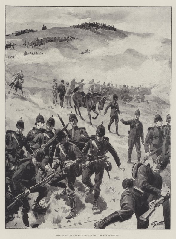 Mit einem Oster-Marschdetachement, das Ende des Gefechts von William Barnes Wollen