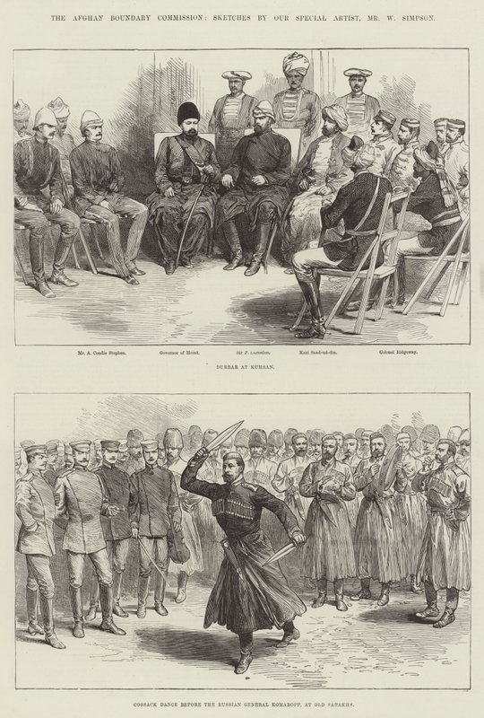 Die Afghanische Grenzkommission von William Crimea Simpson