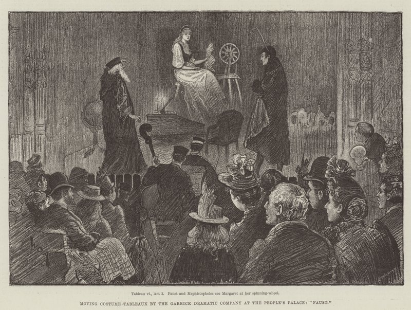Bewegte Kostümtableaus der Garrick Dramatic Company im People