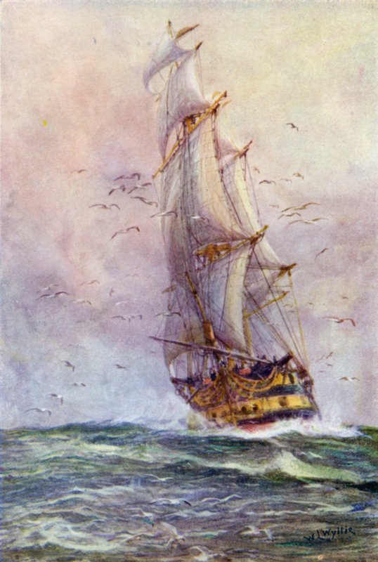 Die Foudroyant, eines von Nelsons alten Schiffen von William Lionel Wyllie