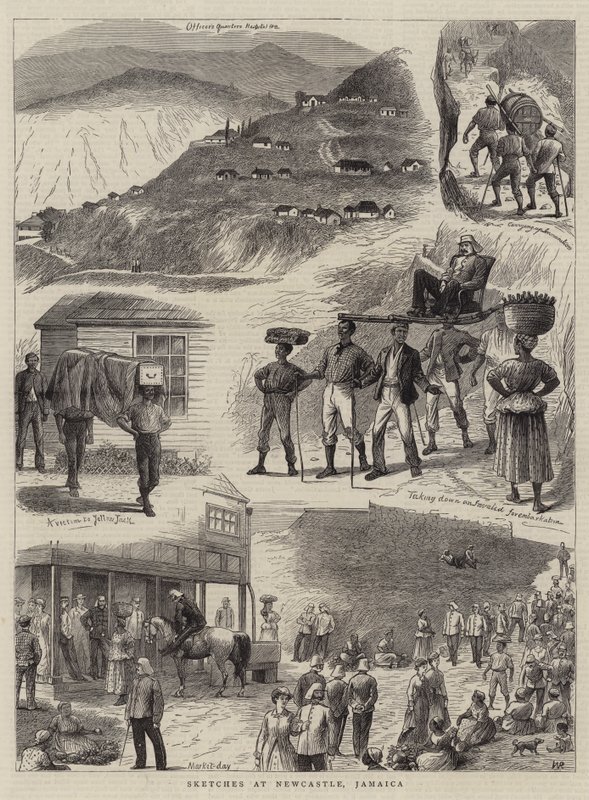 Skizzen in Newcastle, Jamaika von William Ralston