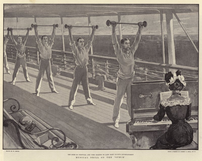 Musikalisches Drill auf der Ophir von William Small