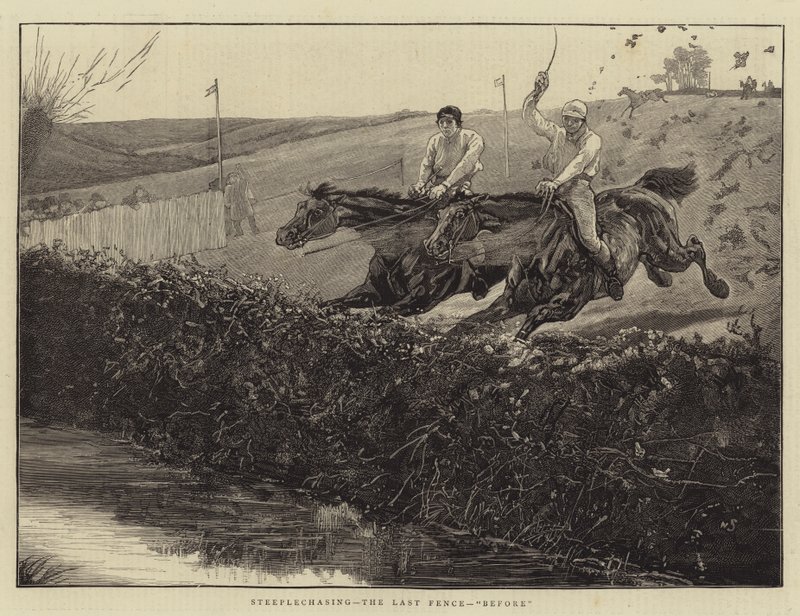 Hindernisrennen, der letzte Zaun, davor von William Small