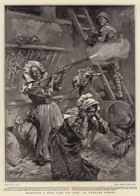 Durchsuchung einer Burenfarm nach Waffen, ein unangenehmer Moment von William T. Maud
