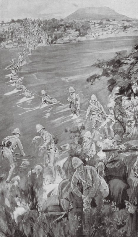 Kanadier durchqueren einen Fluss von William (after) Hatherell