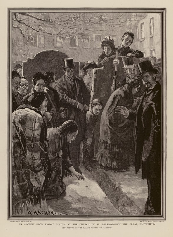 Karfreitag in der Kirche St. Bartholomäus der Große, Smithfield von William (after) Hatherell