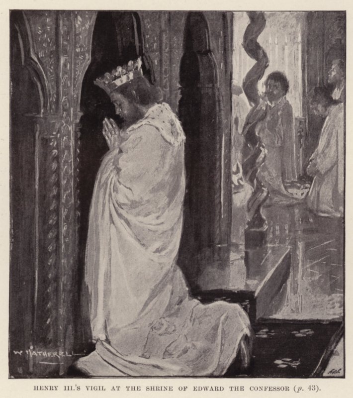 Heinrichs III. Nachtwache am Schrein von Edward dem Bekenner von William (after) Hatherell