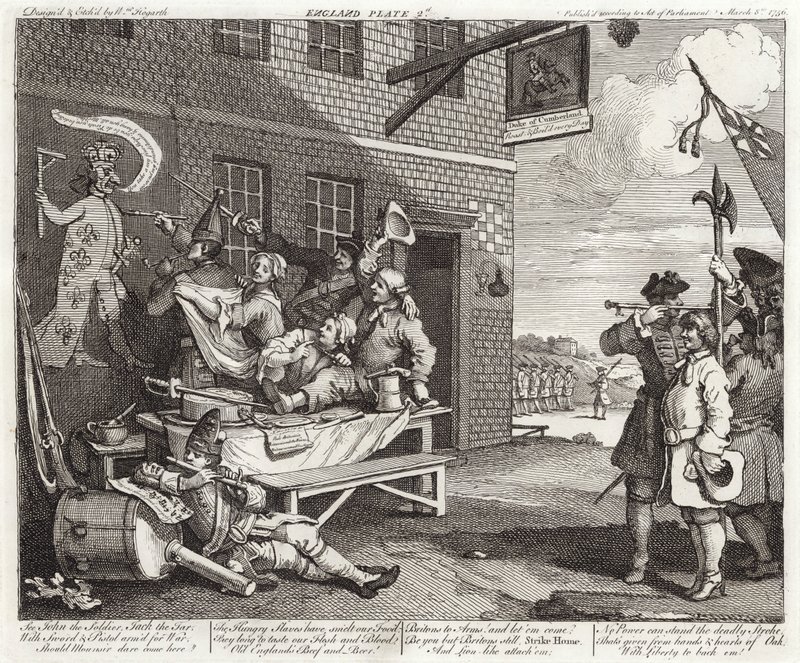 Die Invasion - England - Platte 2 von William (after) Hogarth