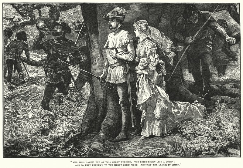 Robin Hood und Allin A Dale von William (after) Small
