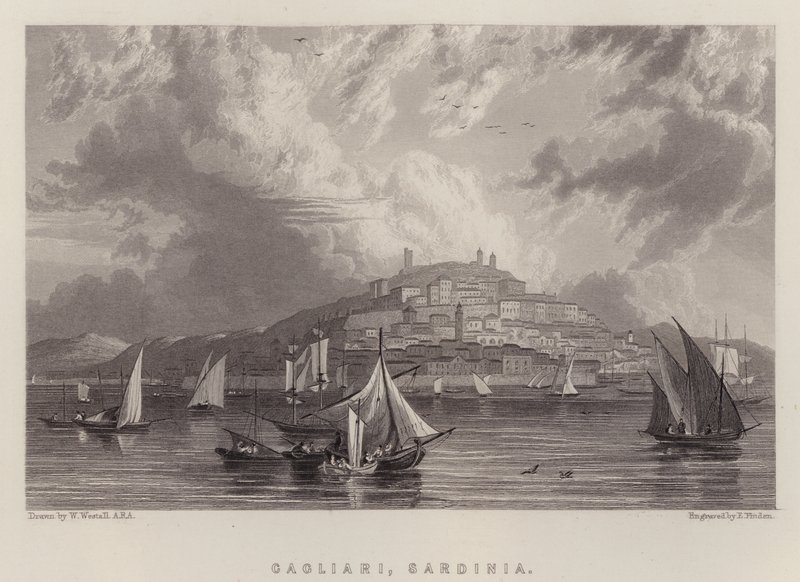 Cagliari, Sardinien von William (after) Westall