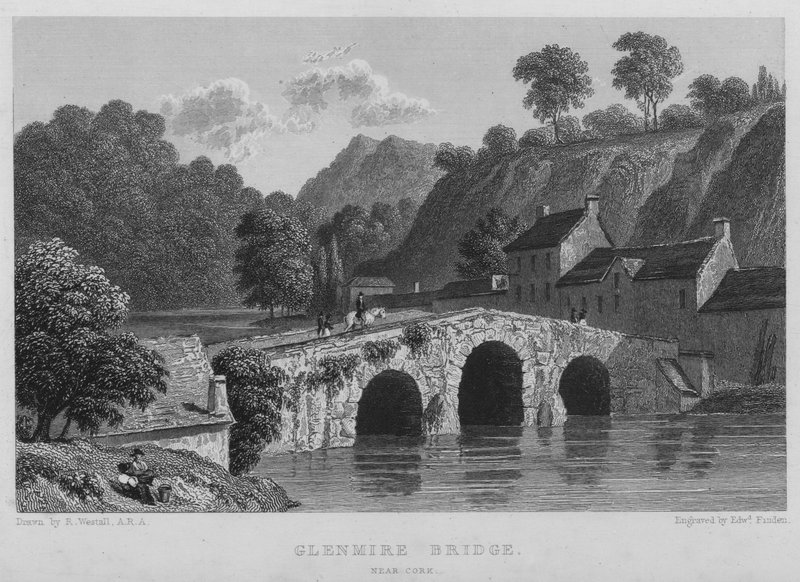 Glenmire-Brücke, nahe Cork von William (after) Westall