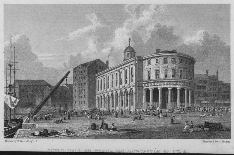 Gildenhalle oder Börse, Newcastle upon Tyne (Stich) von William (after) Westall