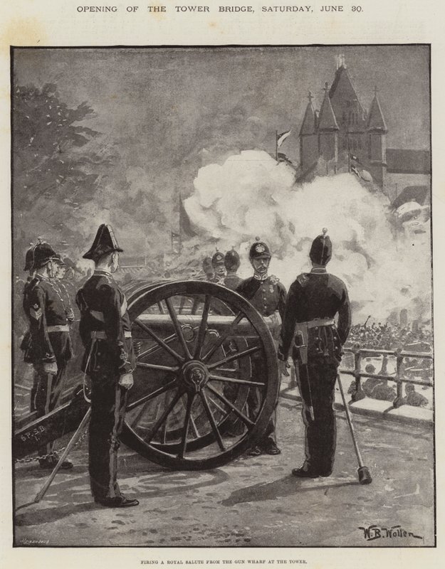 Eröffnung der Tower Bridge, Samstag, 30. Juni von William Barnes Wollen