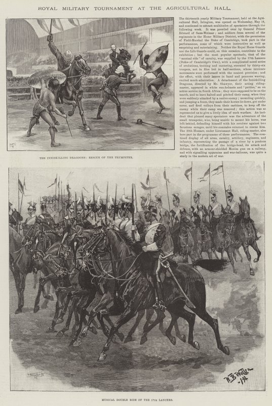 Königliches Militärturnier in der Landwirtschaftshalle von William Barnes Wollen