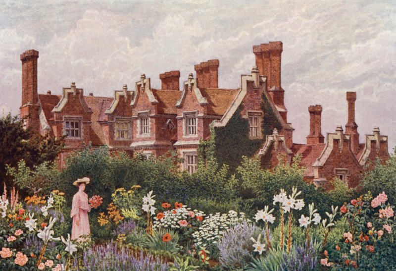 Hollingbourne Manor vom oberen Garten von William Biscombe Gardner