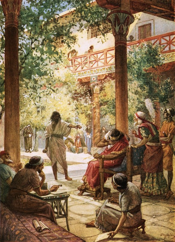 Der Prophet Nathan verurteilt die Sünde Davids von William Brassey Hole