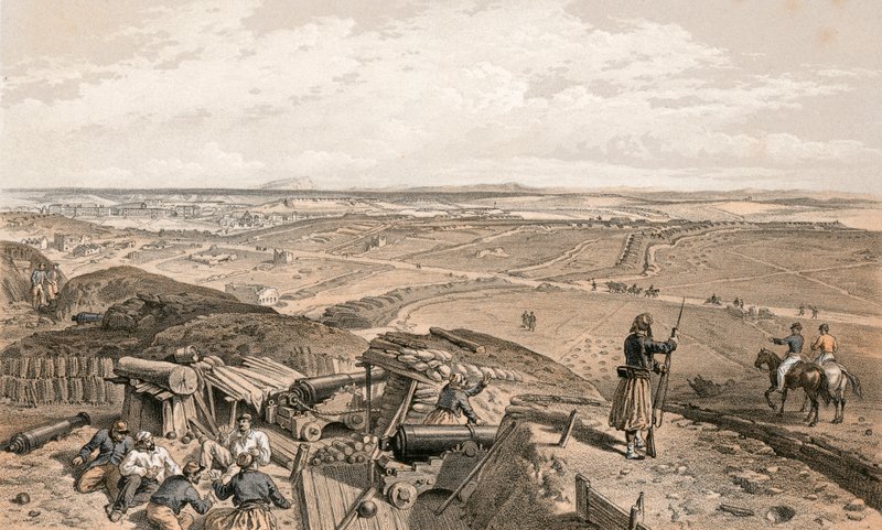 Bastoni du Mat vom Zentralen Bastion von William Crimea Simpson