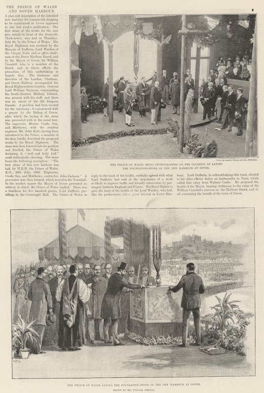 Der Prinz von Wales und der Hafen von Dover von William Crimea Simpson