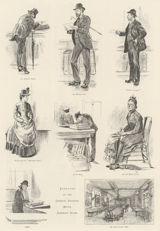 Skizzen im General Register Office, Somerset House von William Douglas Almond