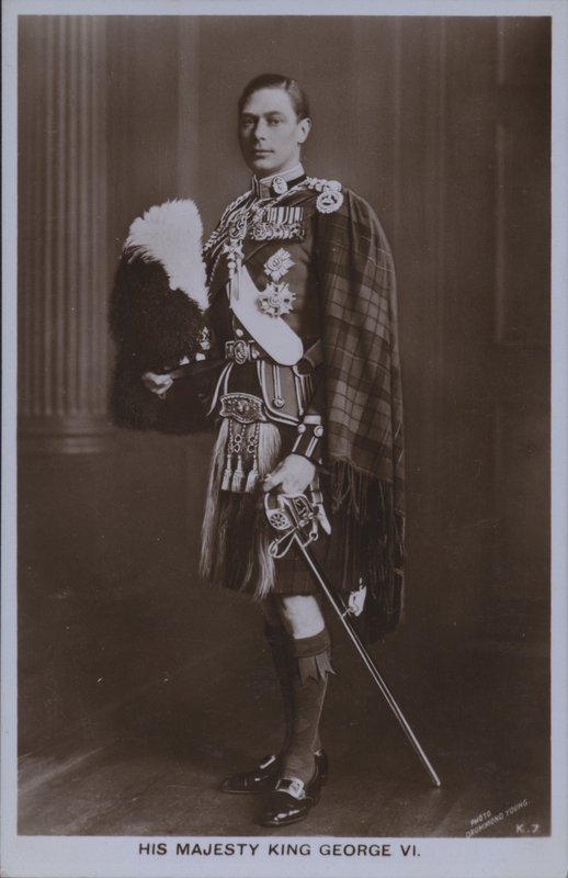 Seine Majestät König George VI (s/w Foto) von William Drummond Young