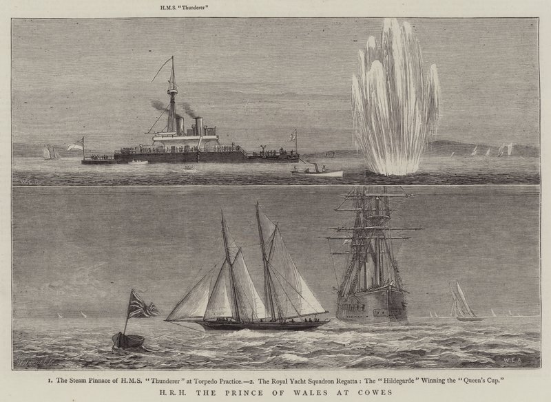 HRH der Prinz von Wales in Cowes von William Edward Atkins