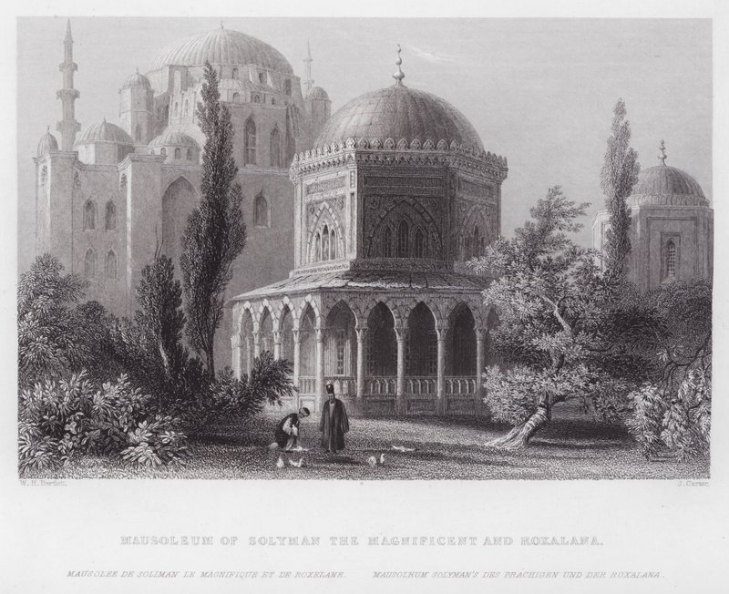 Mausoleum von Suleiman dem Prächtigen und Roxelana von William H. Bartlett