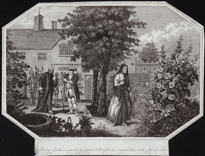 Bischof Gardiner wird von Heinrich VIII. nach seiner Versöhnung mit Catherine Parr getadelt von William Hamilton