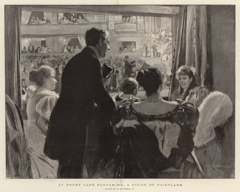 Im Drury Lane Pantomime, eine Vision des Märchenlandes von William Hatherell