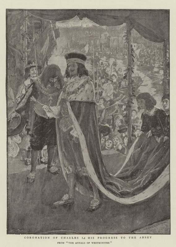 Krönung von Karl I., sein Fortschritt zur Abtei von William Hatherell