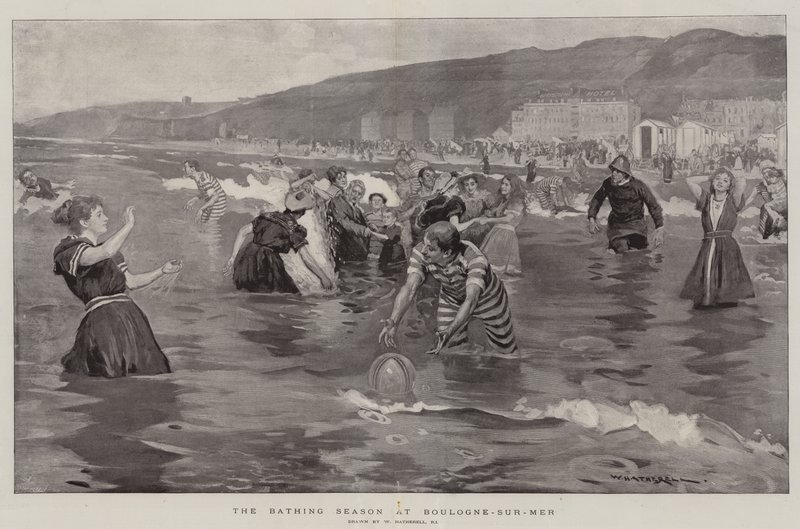 Die Badesaison in Boulogne-sur-Mer von William Hatherell