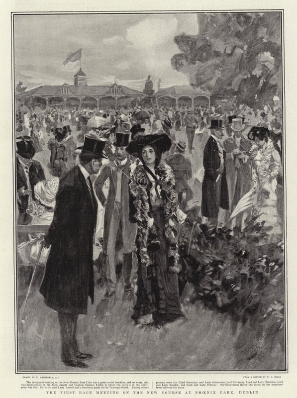Das erste Rennen auf der neuen Strecke im Phoenix Park, Dublin von William Hatherell