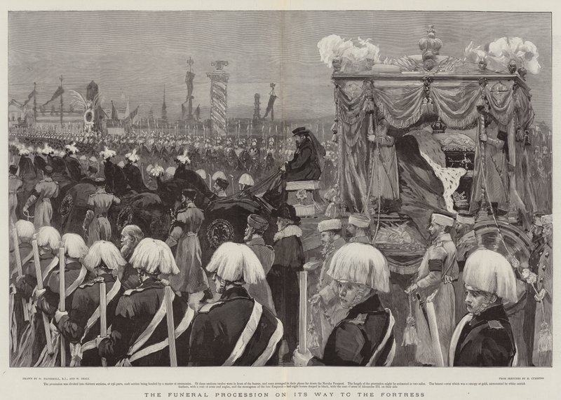 Der Trauerzug auf dem Weg zur Festung von William Hatherell