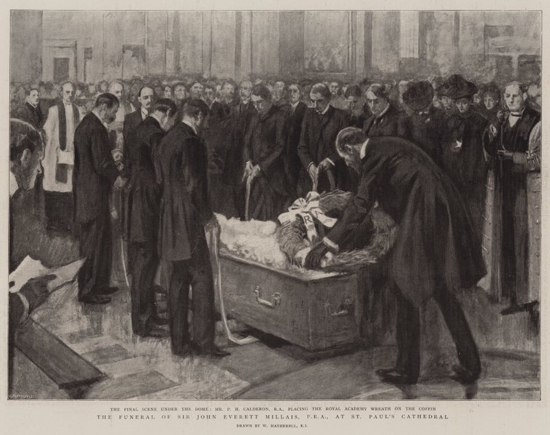 Das Begräbnis von Sir John Everett Millais, PRA, in der St. Paul