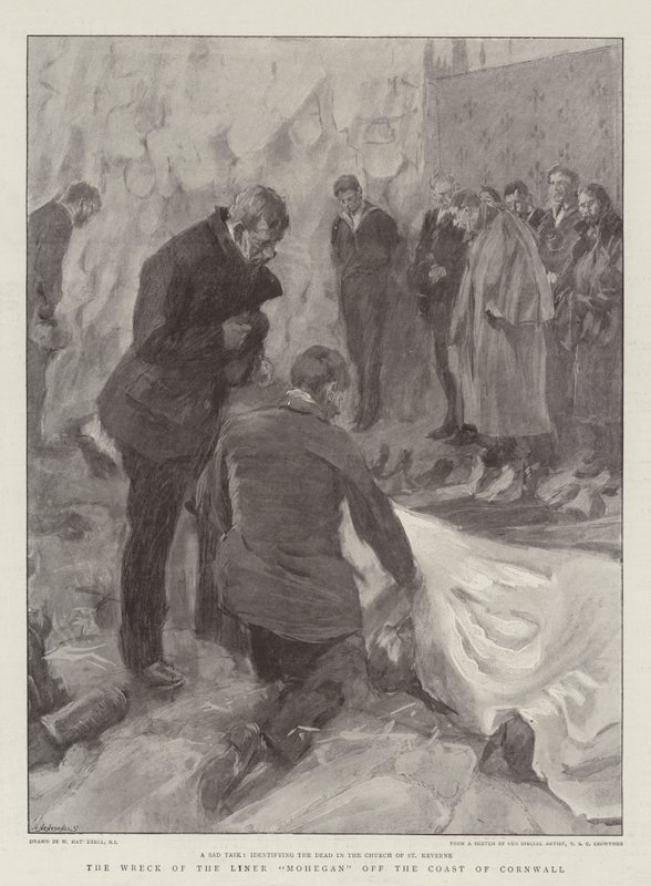 Das Wrack des Liners Mohegan vor der Küste von Cornwall von William Hatherell