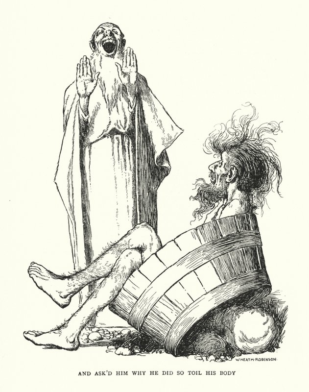 Und fragte ihn, warum er seinen Körper so quälte von William Heath Robinson