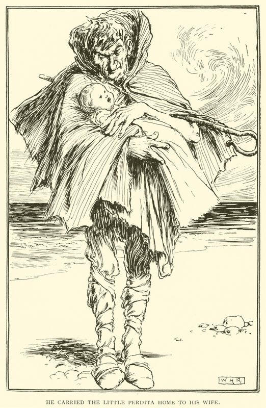 Er brachte die kleine Perdita zu seiner Frau nach Hause von William Heath Robinson