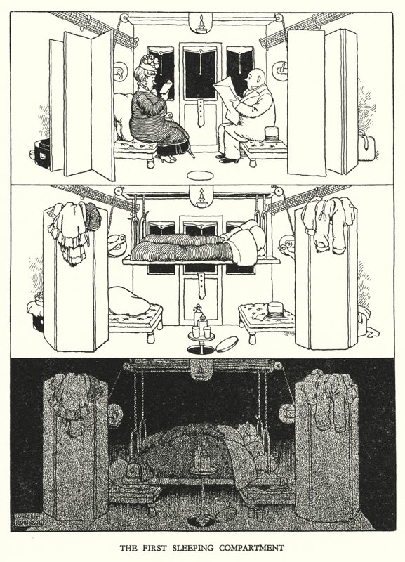 Illustration für Railway Ribaldry von W Heath Robinson von William Heath Robinson