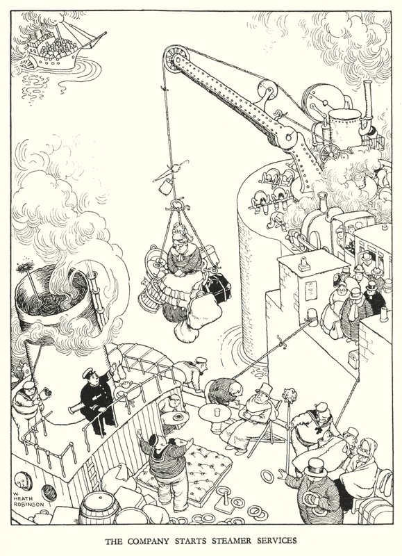 Illustration für Railway Ribaldry von W Heath Robinson von William Heath Robinson