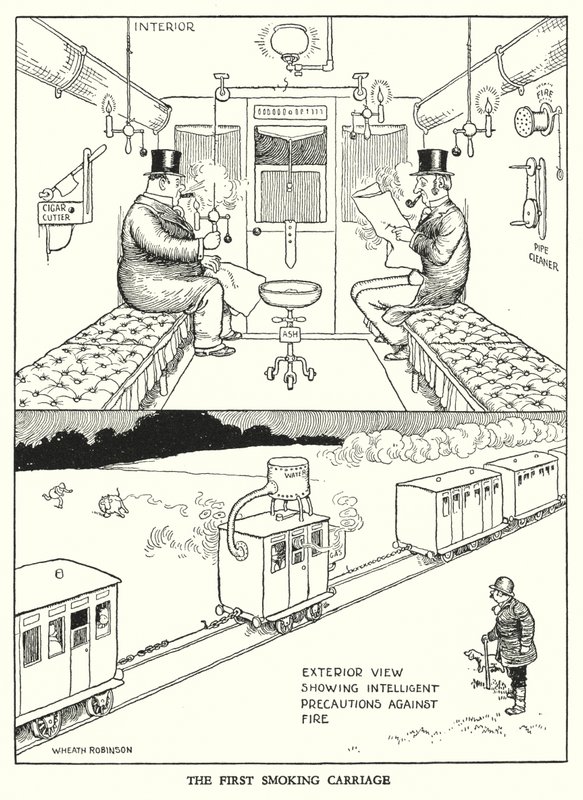 Illustration für Railway Ribaldry von W Heath Robinson von William Heath Robinson