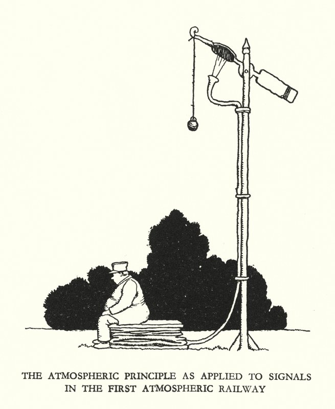 Illustration für Railway Ribaldry von W. Heath Robinson von William Heath Robinson