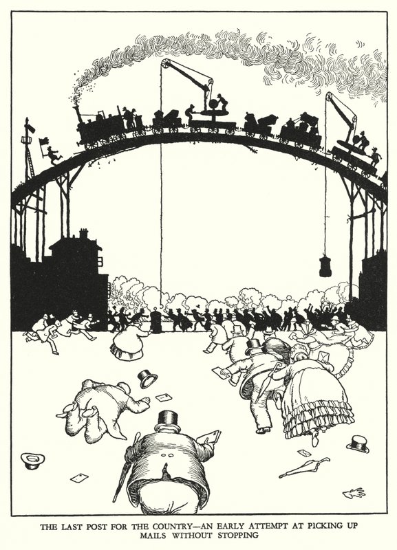 Illustration für Railway Ribaldry von W Heath Robinson von William Heath Robinson