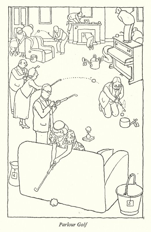 Wohnzimmer-Golf von William Heath Robinson
