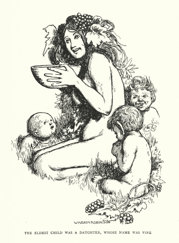 Das älteste Kind war eine Tochter, deren Name Vine war von William Heath Robinson