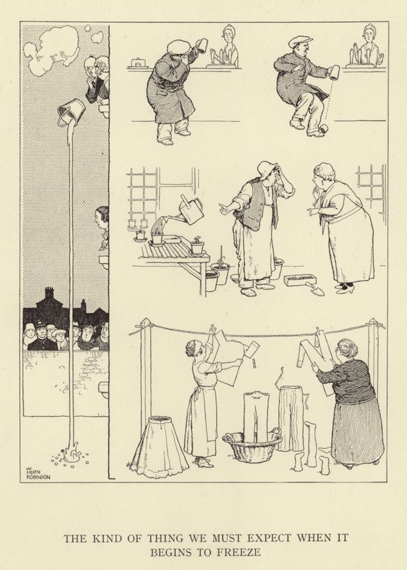 Die Art von Dingen, die wir erwarten müssen, wenn es zu frieren beginnt von William Heath Robinson