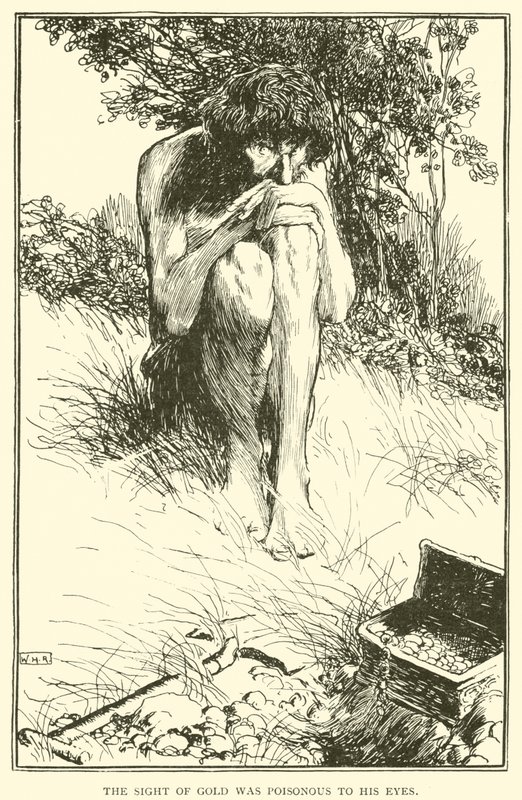 Der Anblick von Gold war giftig für seine Augen von William Heath Robinson