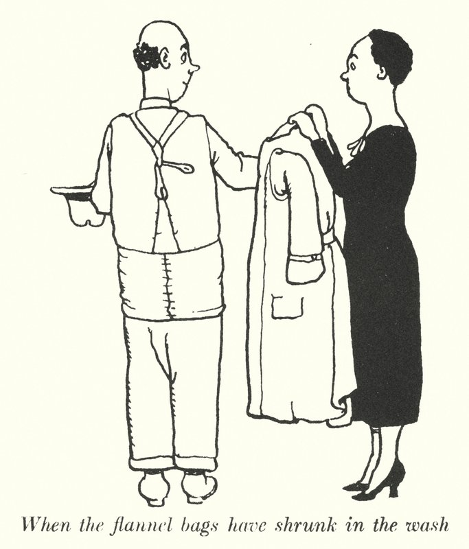 Wenn die Flanelltaschen in der Wäsche eingelaufen sind von William Heath Robinson