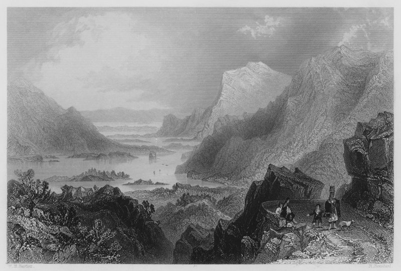 Zugang zu Killarney von der Kenmare Road (Stich) von William Henry (after) Bartlett