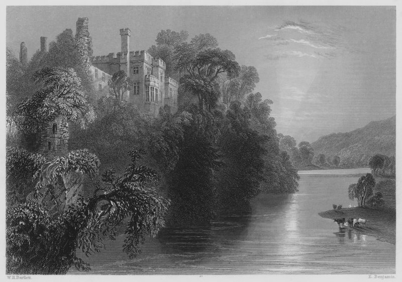 Lismore Castle, County Waterford (Stich) von William Henry (after) Bartlett