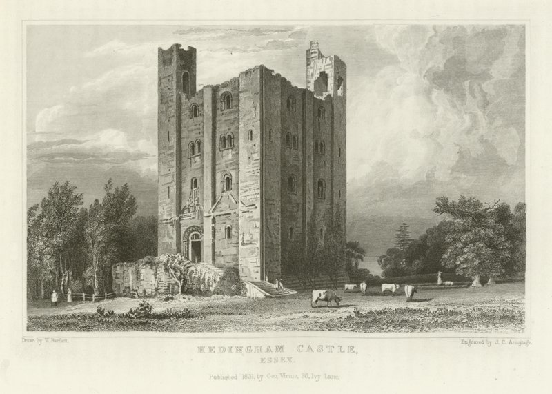 Hedingham Castle, Essex von William Henry Bartlett